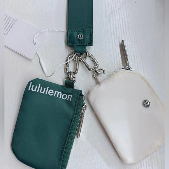 lululemon athletica Handbags - lululemon athletica Dual Pouch Wristlet - green ivory bag purse keychain